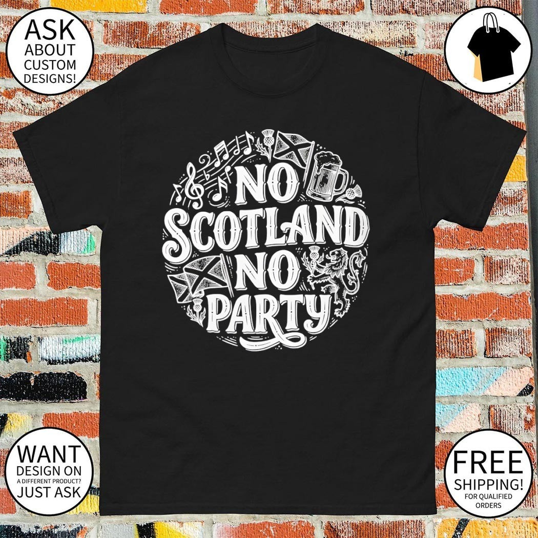 No Scotland No Party Scottish Lion Beer Music World Cup 2026 shirt