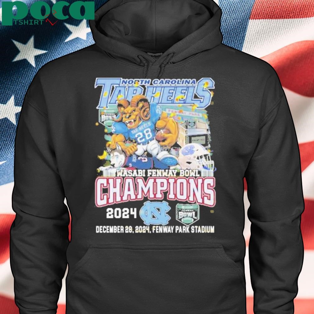 North Carolina Tar Heels Wasabi Fenway Bowl Champions 2024 Shirt