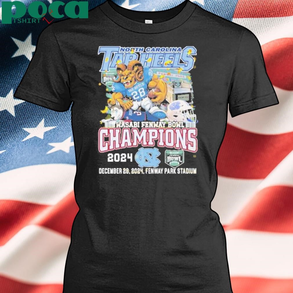 North Carolina Tar Heels Wasabi Fenway Bowl Champions 2024 Shirt