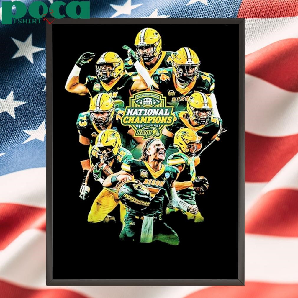 North Dakota State Bison Football 2024 National Champions NCAA Division I Football 10 Times Champions shirt