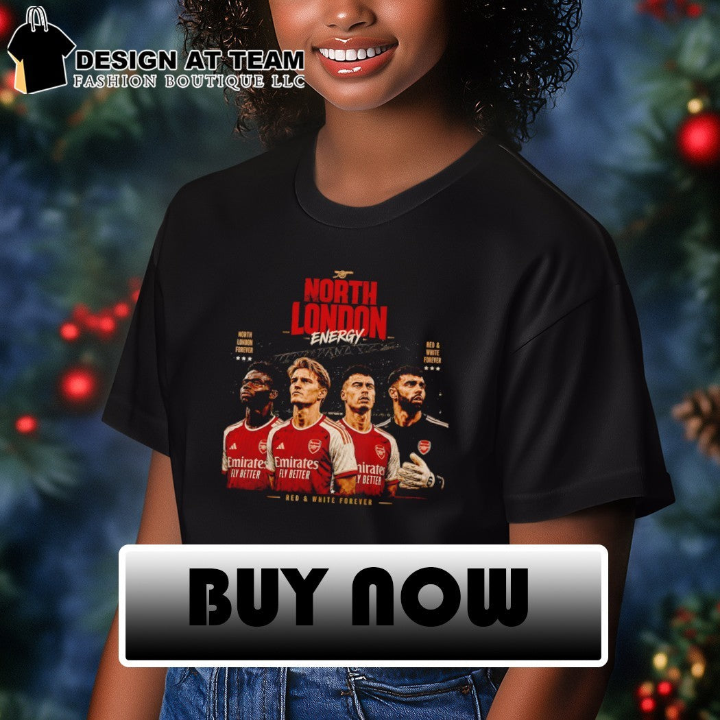North London Energy Arsenal FC Red and White Forever 2026 shirt