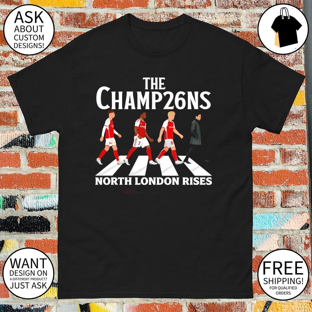 North London Rises Football Champions Arsenal FC Abbey Road Victory Parade shirt