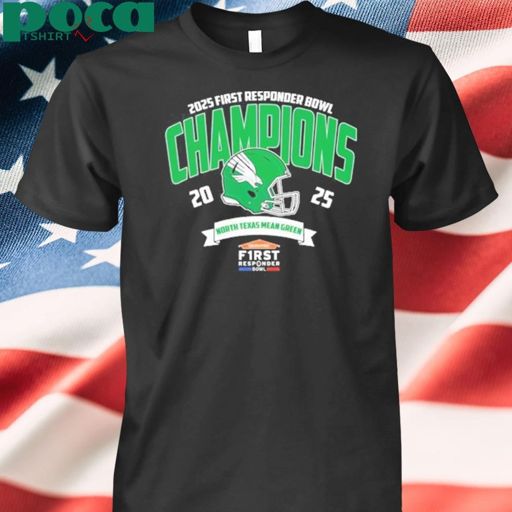 North Texas Mean Green Football Champions 2025 Servpro First Responder Bowl NCAA College Football Shirt