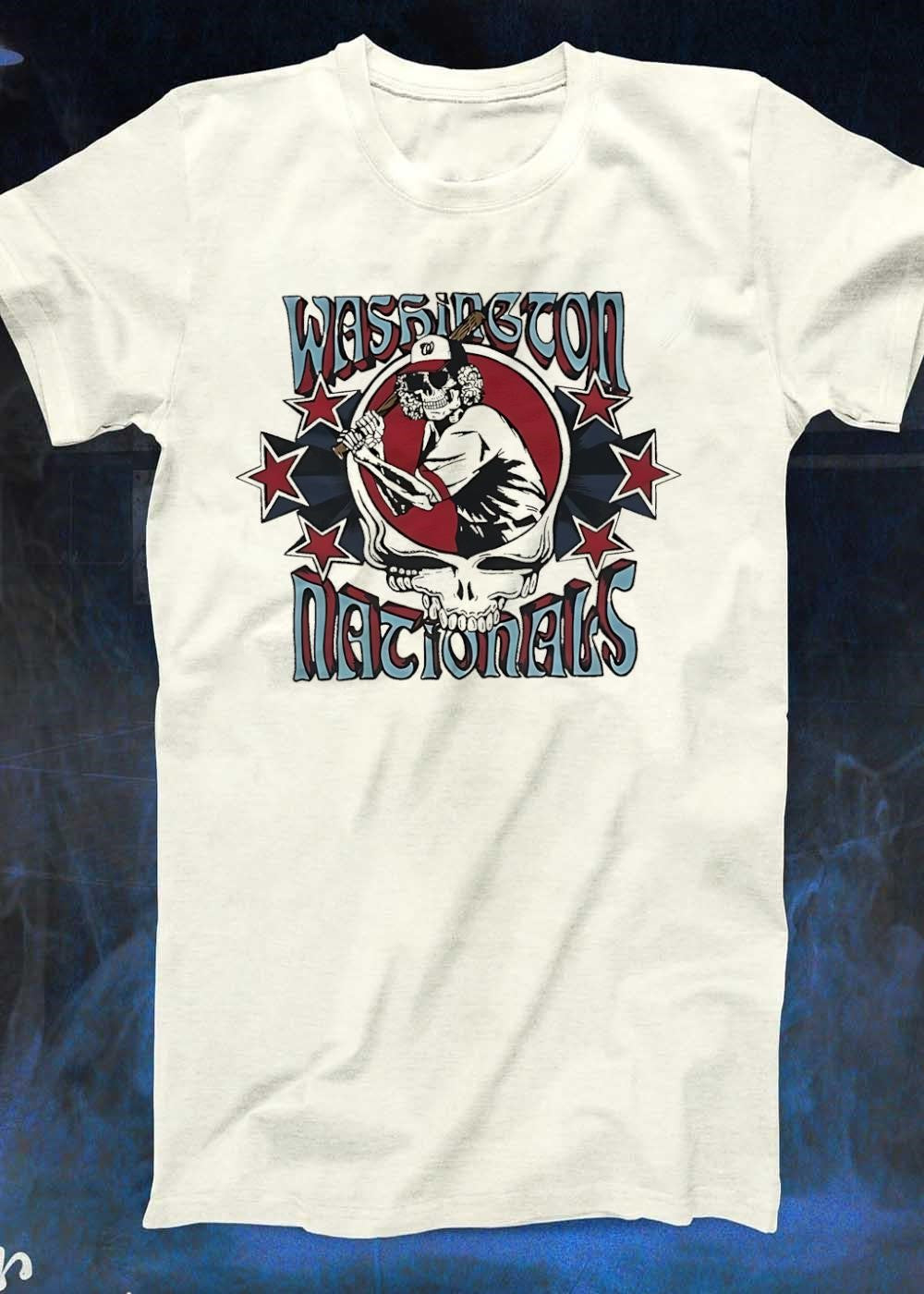 Nostalgic Baseball Skeleton Batter Washington Nationals T-Shirt