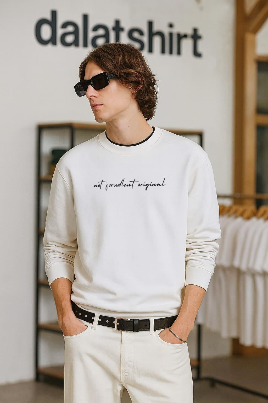 Not Furudlent Original Handwritten Script Minimalist Graphic shirt