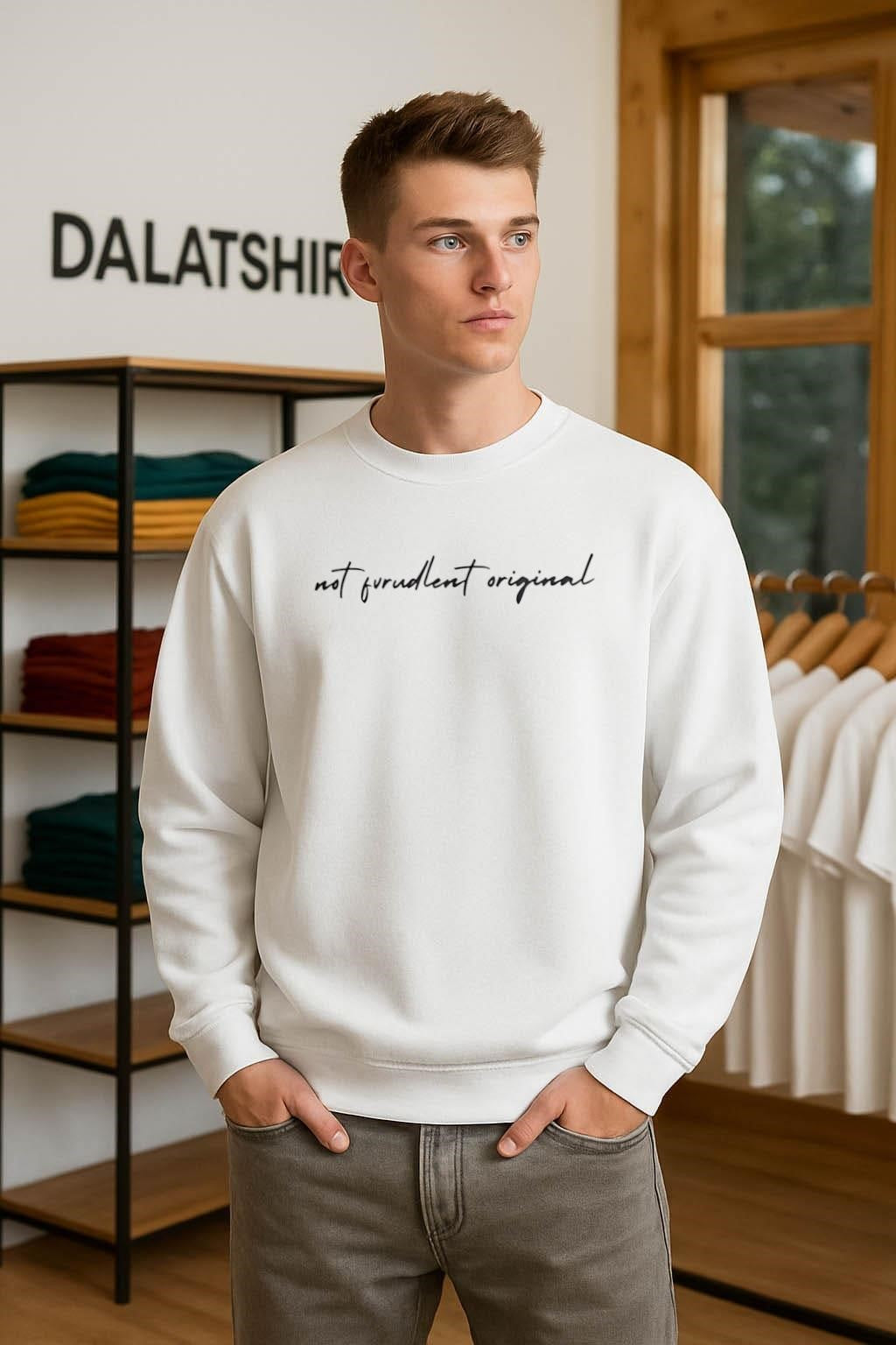 Not Furudlent Original Handwritten Script Minimalist Graphic shirt