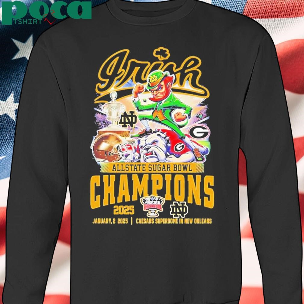 Notre Dame Fighting Irish Celebrating Sugar Bowl 2025 Champs T-Shirt