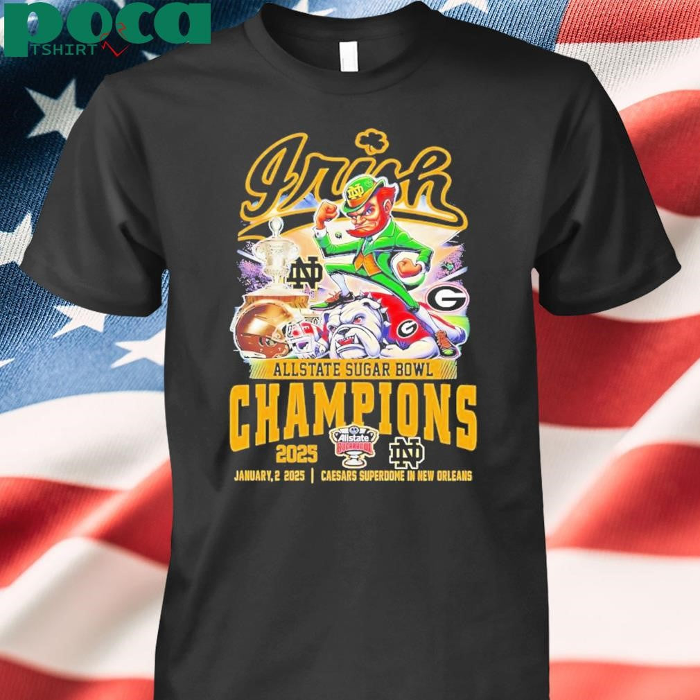 Notre Dame Fighting Irish Celebrating Sugar Bowl 2025 Champs T-Shirt