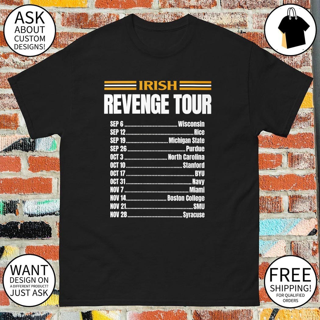 Notre Dame Fighting Irish Leave No Doubt Irish Revenge Tour 2026 shirt