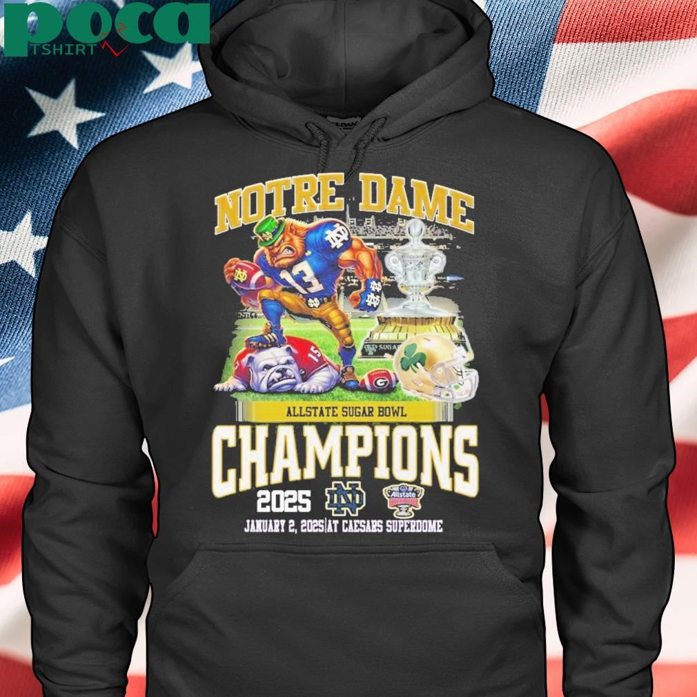 Notre Dame Football Fighting Irish 2025 Sugar Bowl Champions T-Shirt