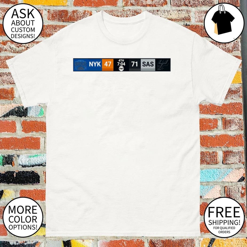 Ny Knicks vs SA Spurs 4th Game Scoreboard NBA Finals shirt