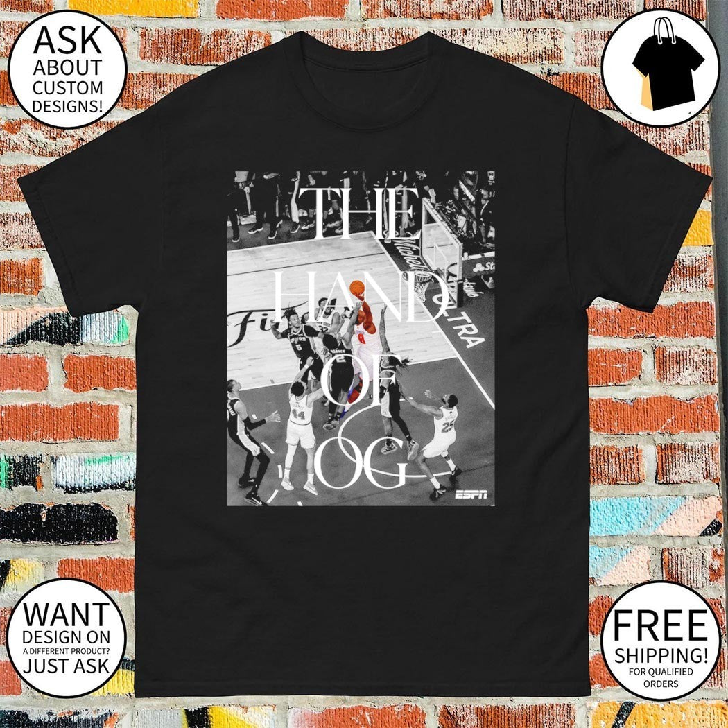 OG Anunoby Tip in the Finals iconic moment NBA hand of OG shirt