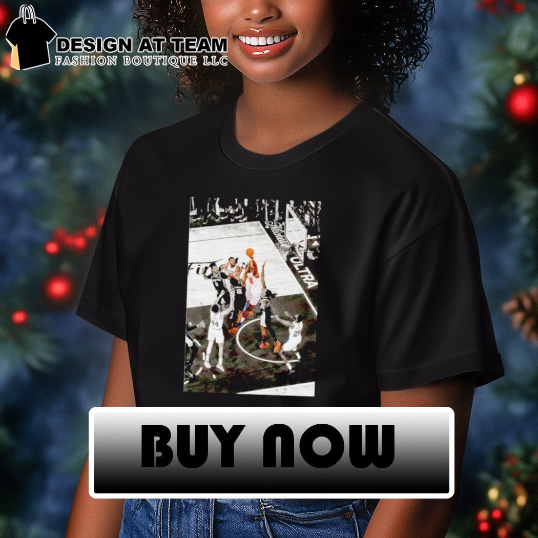 OG Anunoby Tip in the Finals iconic moment NBA history Knicks win Spurs shirt