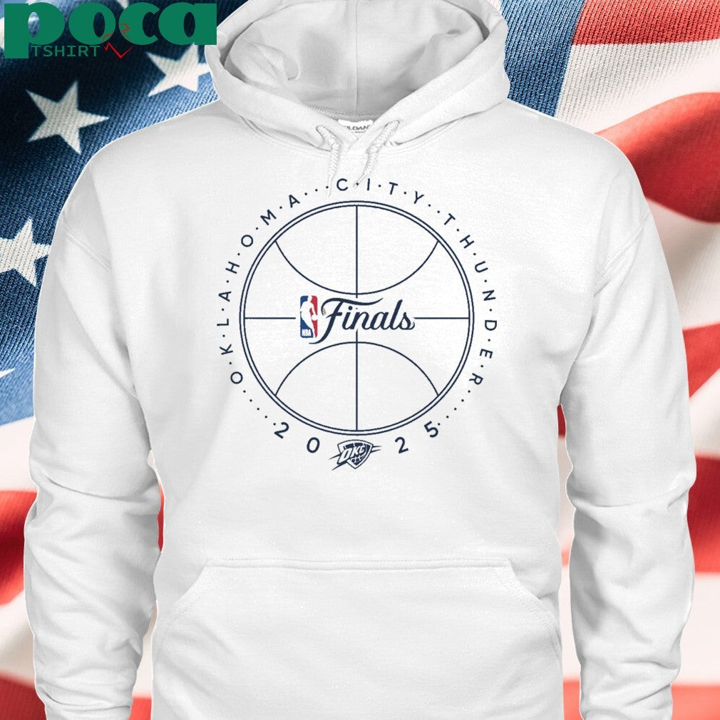 OKC THUNDER 2025 NBA FINALS BASKETBALL OUTLINE T-SHIRT
