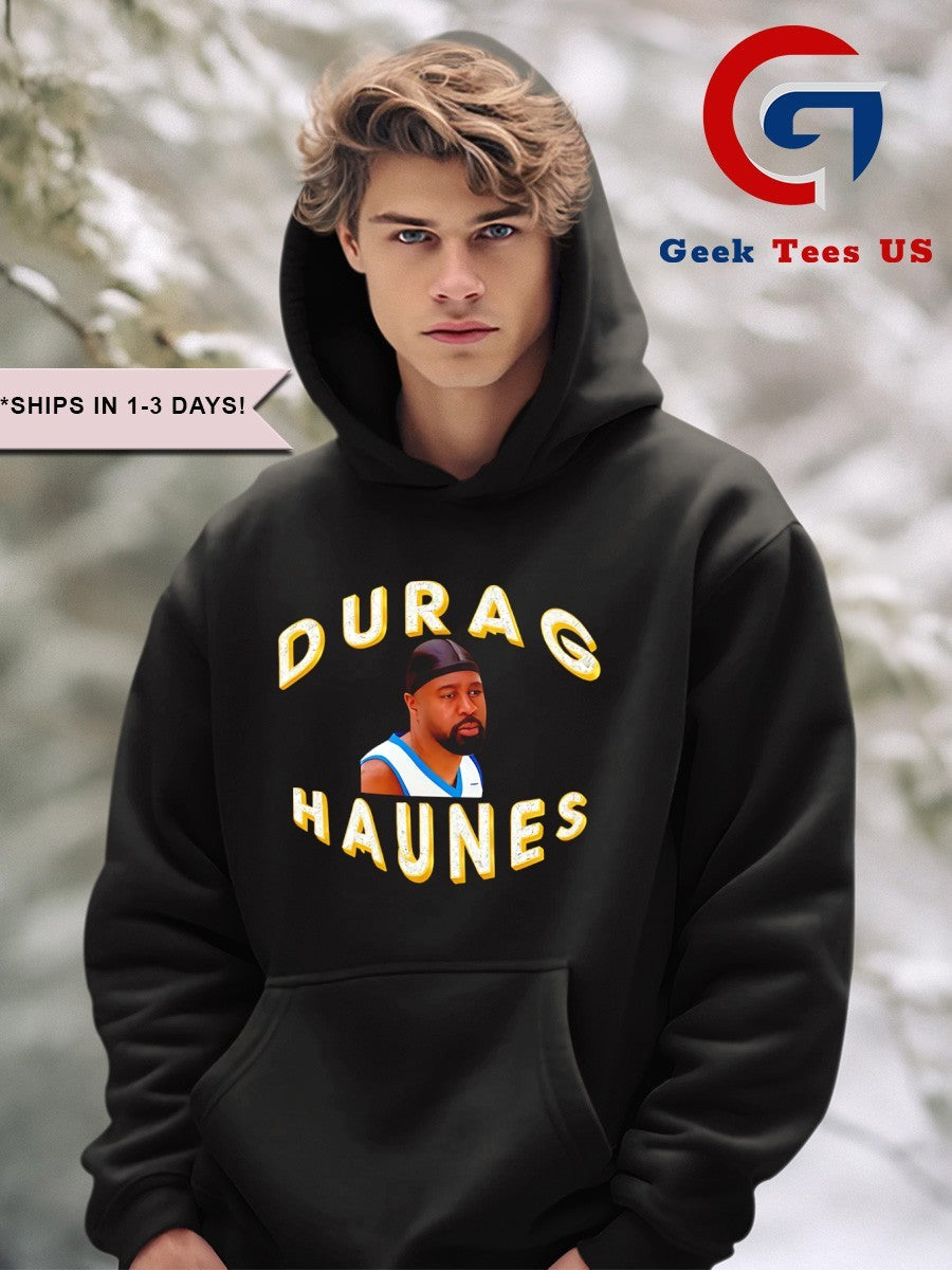 O’Shea with Chris Haynes Durag Haynes shirt