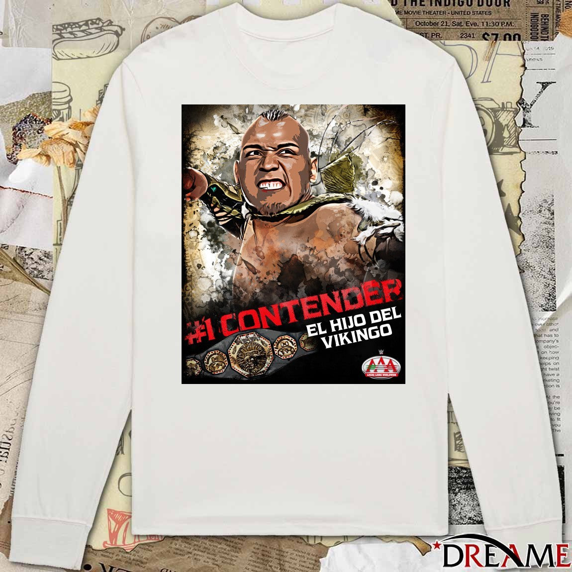#1 Contender El Hijo Del Vikingo AAA Mega Championship Poster t-shirt