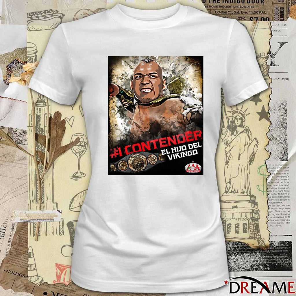 #1 Contender El Hijo Del Vikingo AAA Mega Championship Poster t-shirt