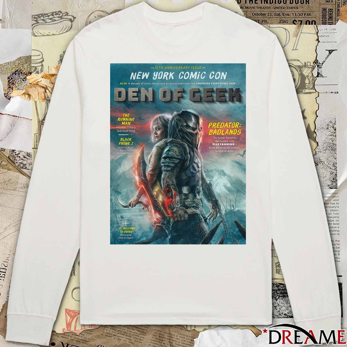 10Th Anniversary Issue New York Comic Con Den Of Geek The Running Man Black Phone 2 Poster t-shirt