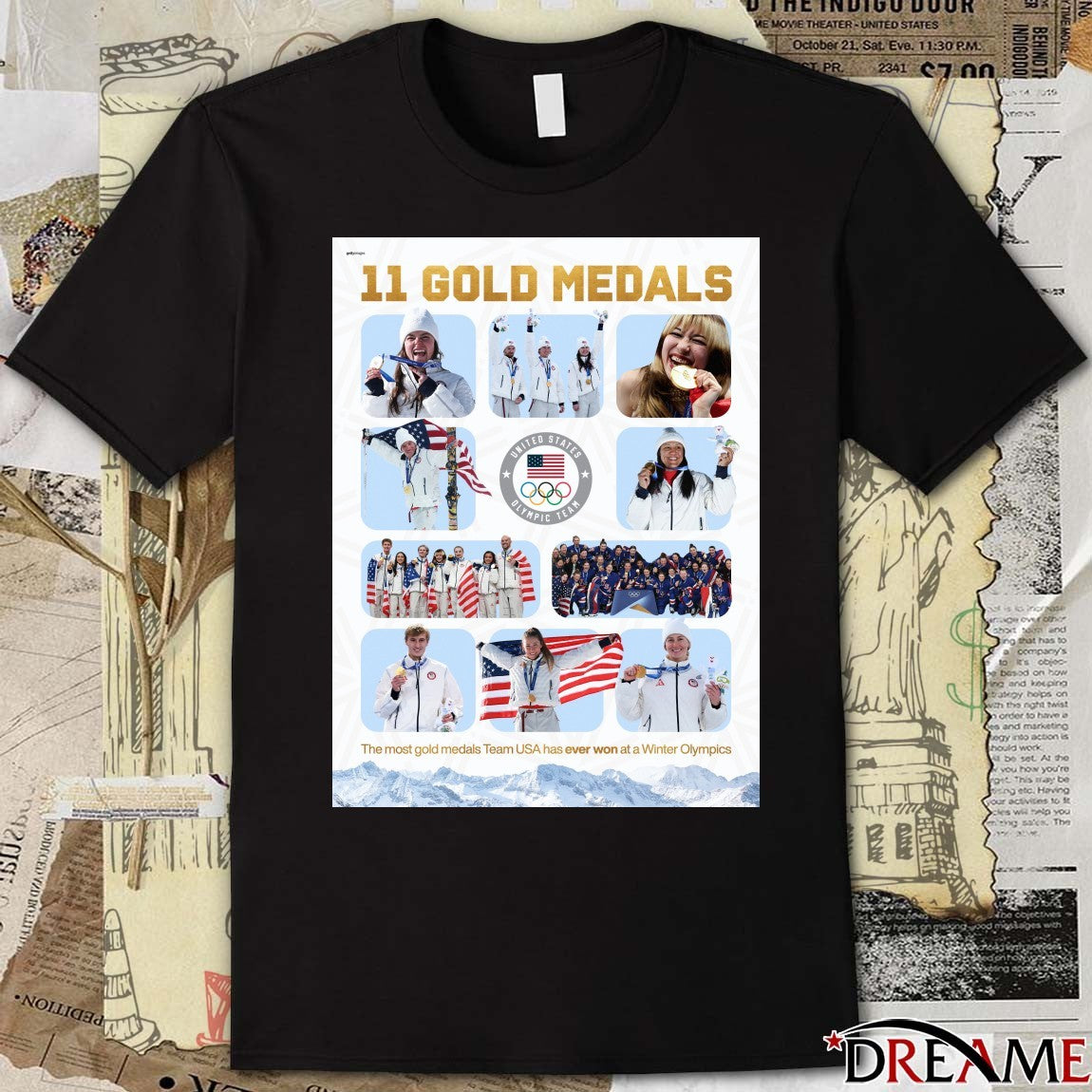 11 Gold Medals The Most Gold Medals Team Usa Has Ever Won At A Winter Olympics 2026 t-shirt