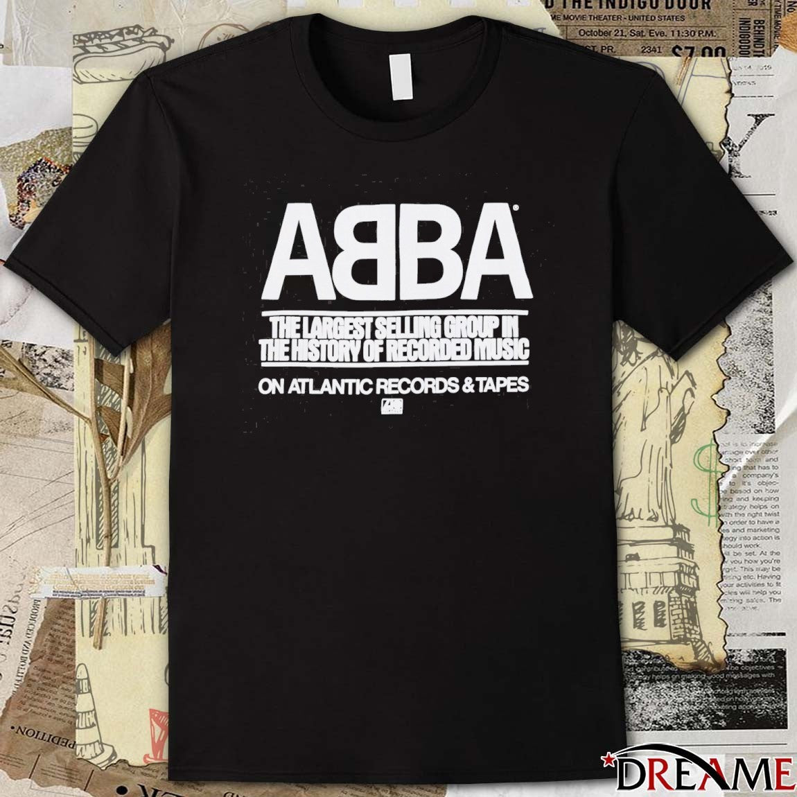 1979 Abba The Largest Selling Group In The History Of Recorded Music On Atlantic Records And Tapes Promo t-shirt