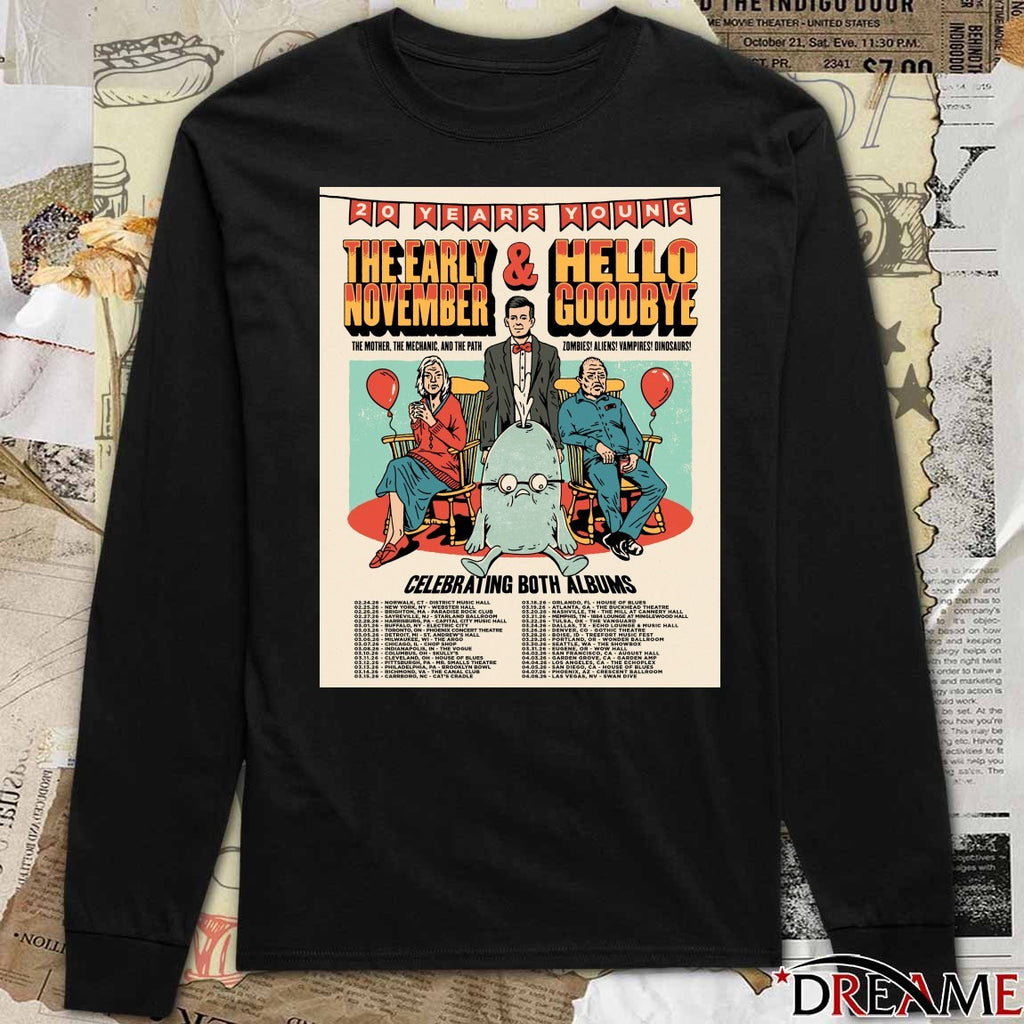 20 Years Young The Early November and Hello Goodbye Celebrating Both Albums Poster t-shirt