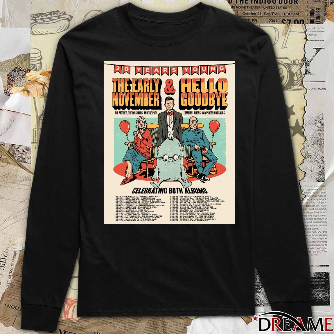 20 Years Young The Early November and Hello Goodbye Celebrating Both Albums Poster t-shirt