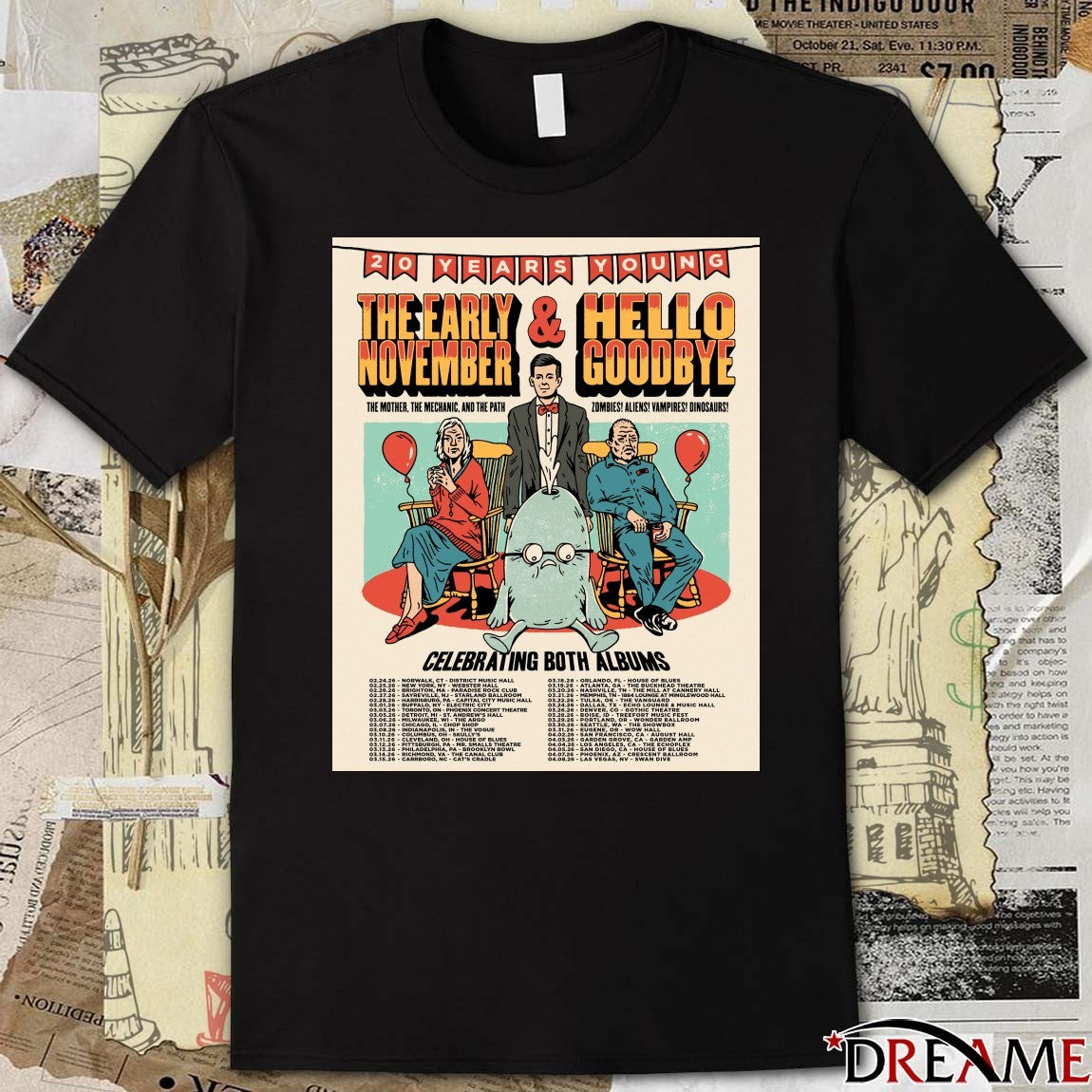 20 Years Young The Early November and Hello Goodbye Celebrating Both Albums Poster t-shirt