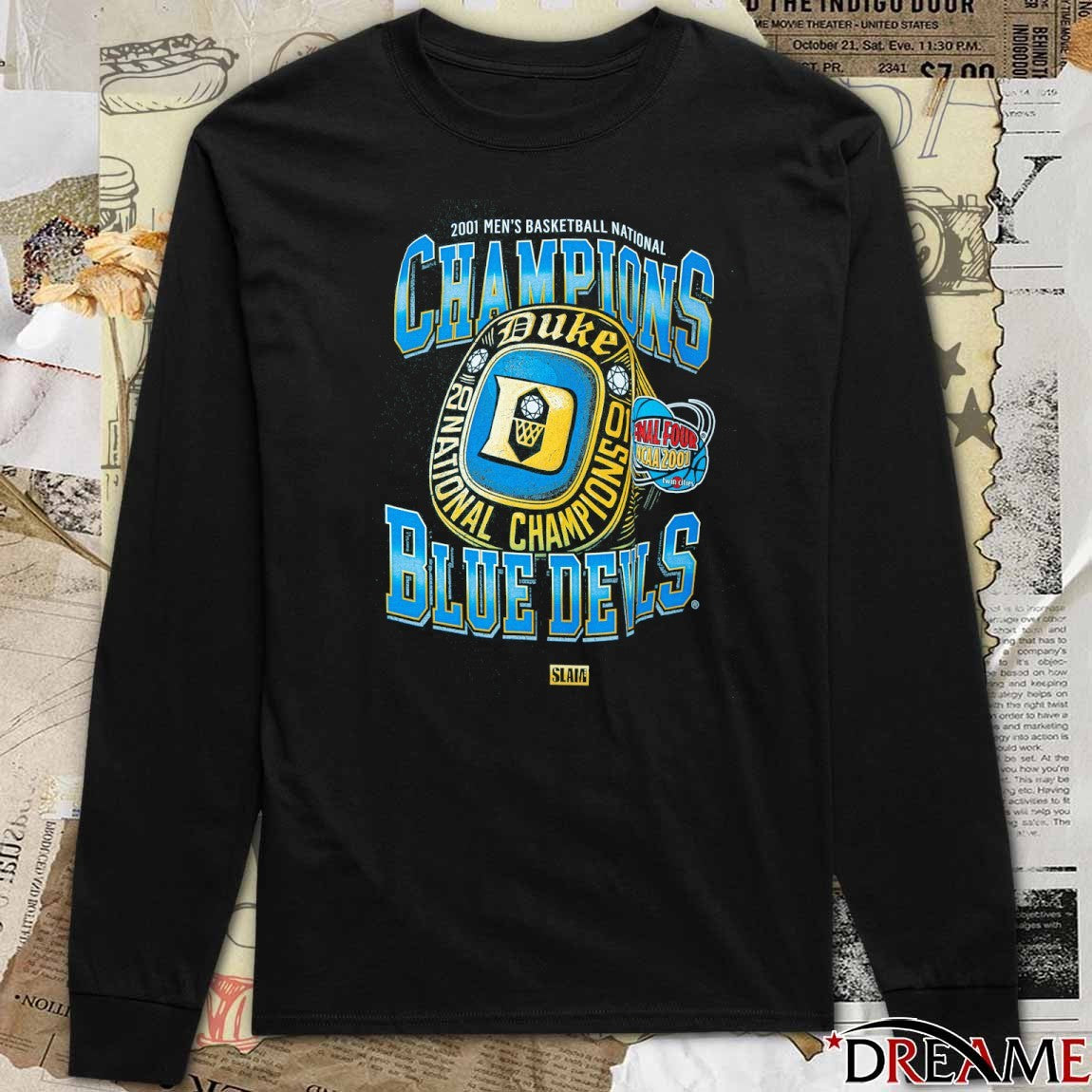 2001 Men’s Basketball National Champions Blue Devils Final Four NCAA t-shirt