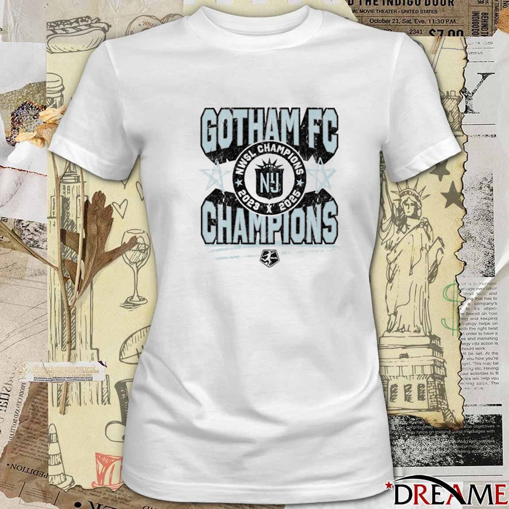 2023 – 2025 NWSL Champions Gotham FC Logo t-shirt