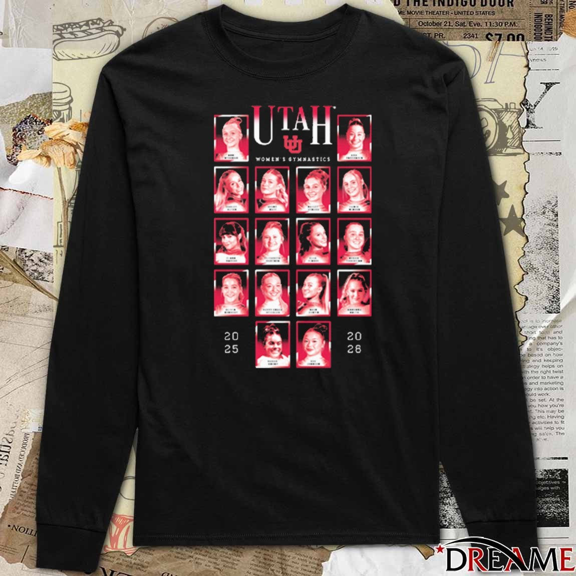 2025-2026 Utah Women’s Gymnastics Full Team Roster t-shirt