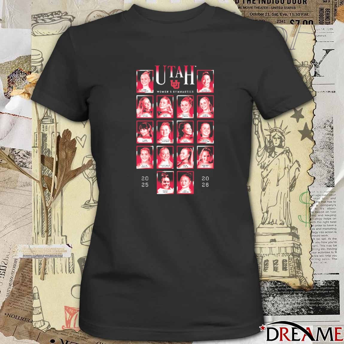 2025-2026 Utah Women’s Gymnastics Full Team Roster t-shirt