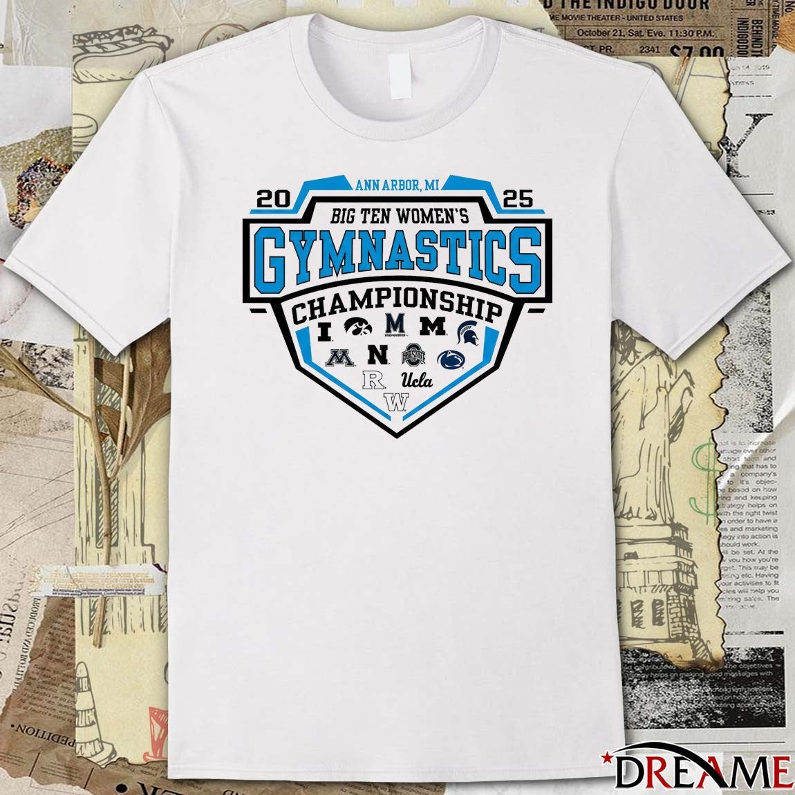 2025 Ann Arbor MI Big Ben Women’s Gymnastics Championship All Teams Logo t-shirt