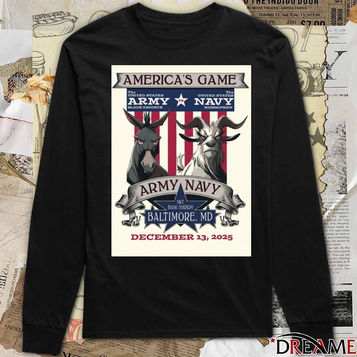 2025 Army-Navy America’s Game Baltimore, MD M&T Bank Stadium December 13 Poster t-shirt