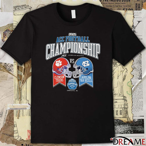 2025 Atlantic Coast Conference Football Championship Clemson Tigers Vs North Carolina Tar Heels t-shirt