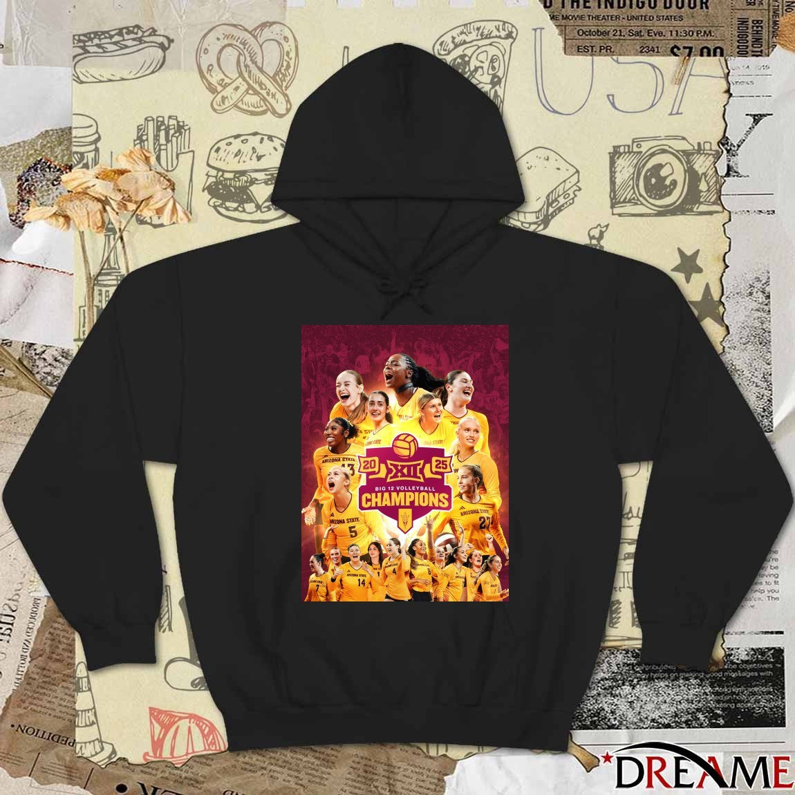 2025 Back-to-back Big 12 Conference Arizona Sun Devil Volleyball Poster t-shirt