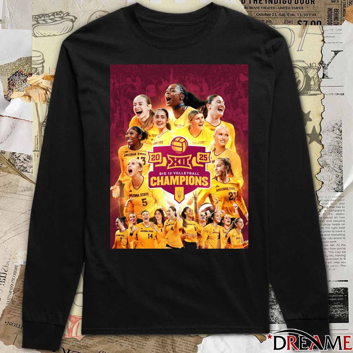 2025 Back-to-back Big 12 Conference Arizona Sun Devil Volleyball Poster t-shirt