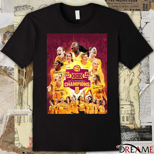 2025 Back-to-back Big 12 Conference Arizona Sun Devil Volleyball Poster t-shirt