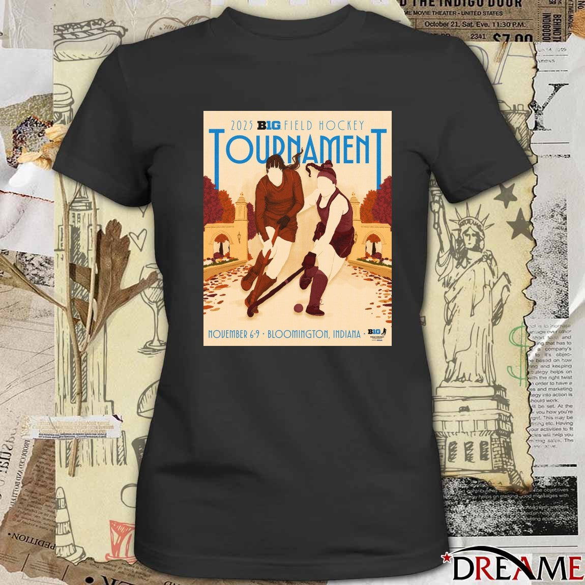 2025 Big Ten Field Hockey Tournament November 6-9 2025 Bloomington Indiana Poster t-shirt