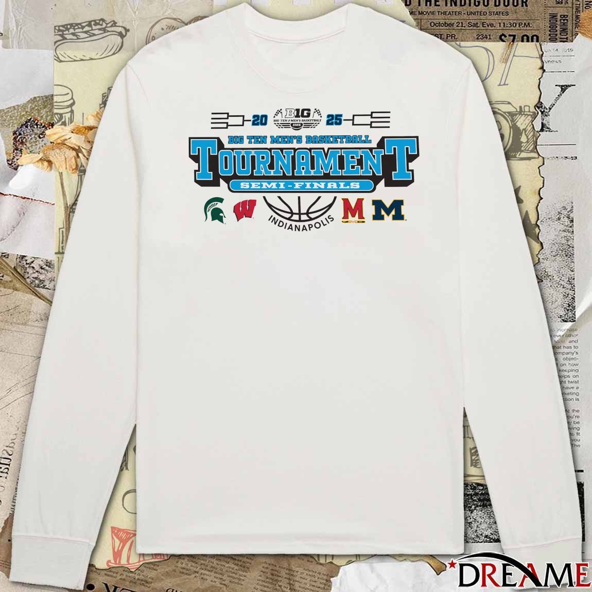 2025 Big Ten Men’s Basketball Tournament Semi Final Bound Indianapolis All Teams t-shirt