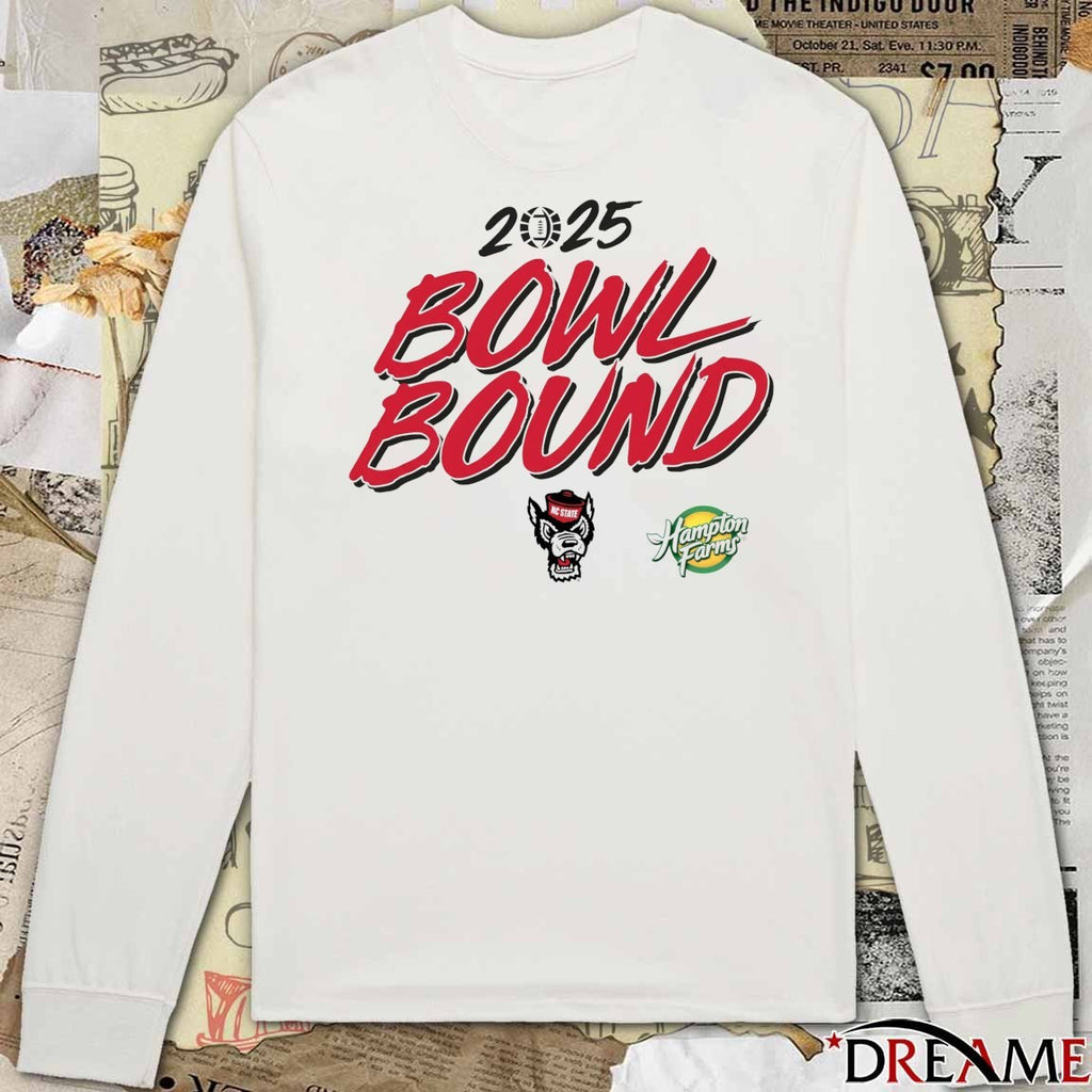 2025 Bowl Bound North Carolina State Wolfpack Hampton Farms t-shirt