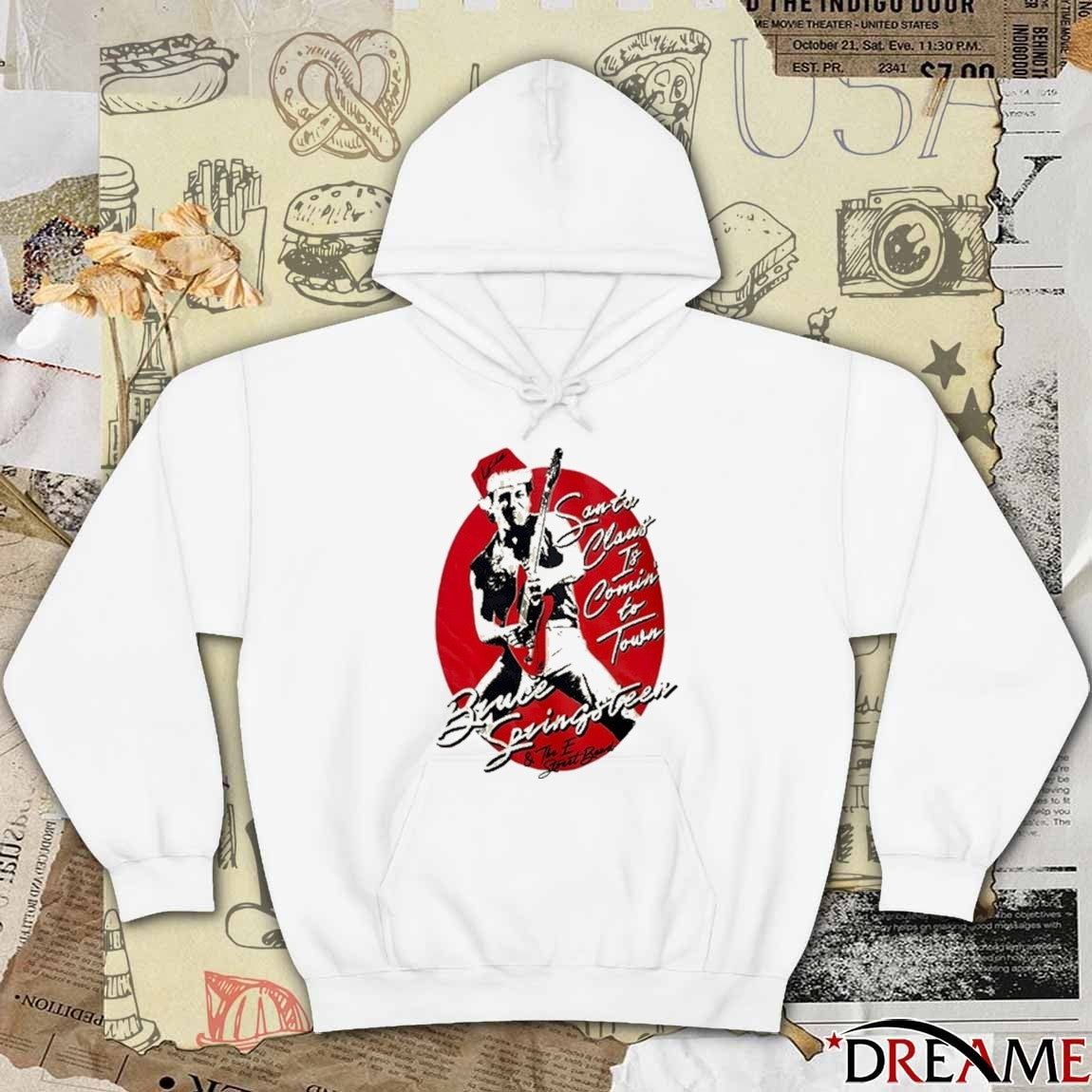 2025 Bruce Springsteen Santa Claus Is Coming To Town New t-shirt