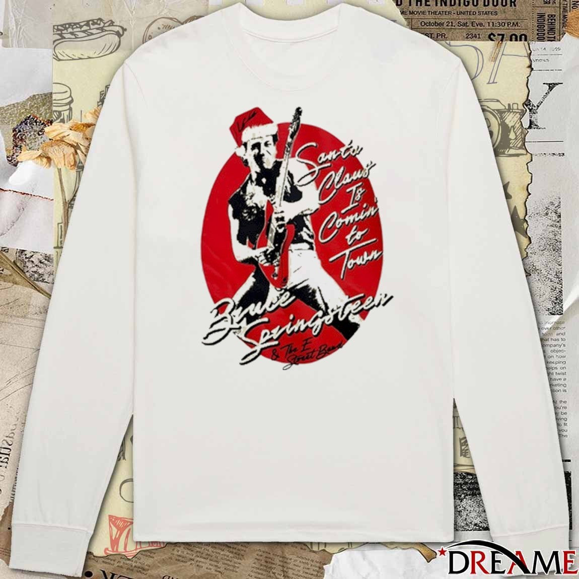 2025 Bruce Springsteen Santa Claus Is Coming To Town New t-shirt