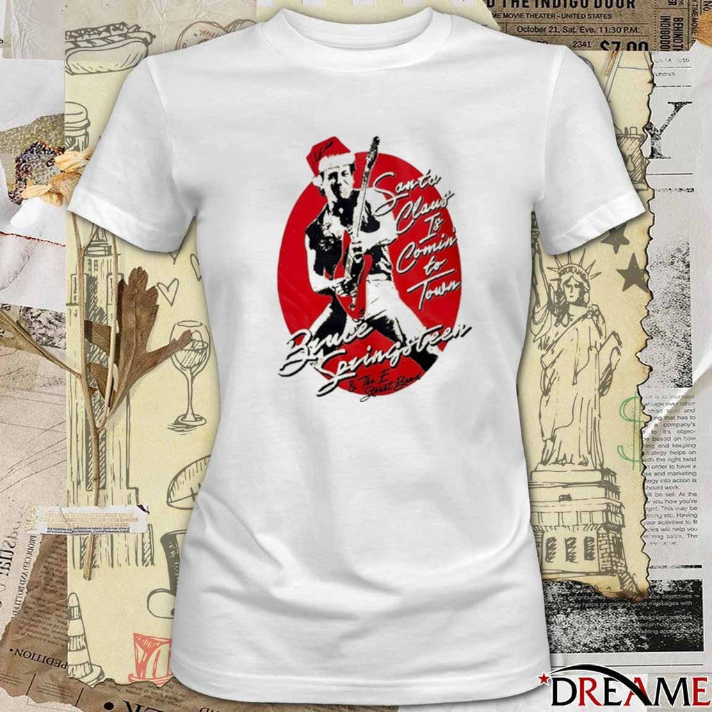 2025 Bruce Springsteen Santa Claus Is Coming To Town New t-shirt