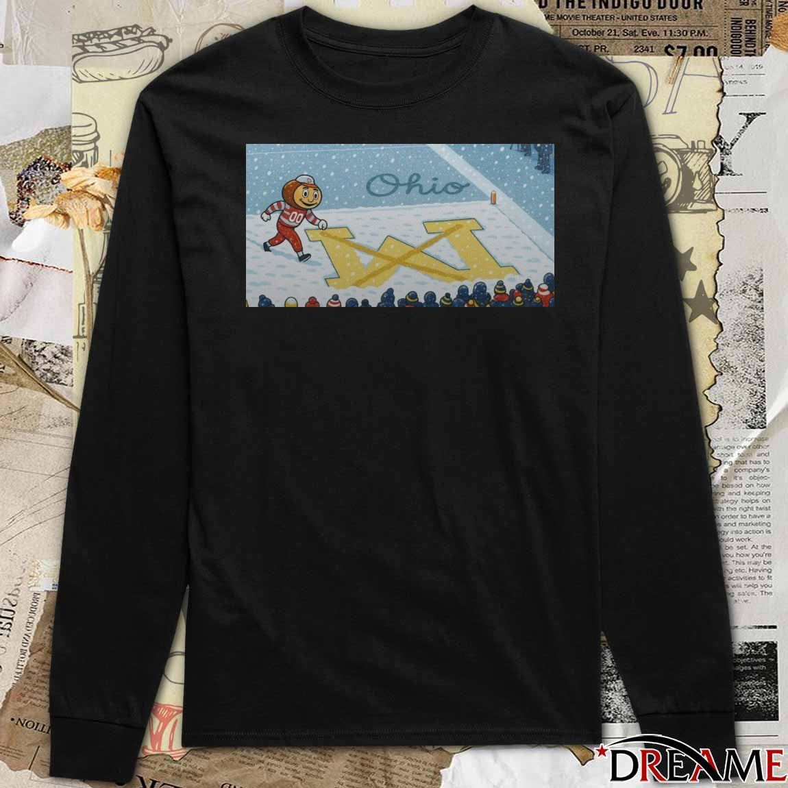 2025 Brutus Buckeye Ohio State and Michigan The Game Snowy Painting t-shirt