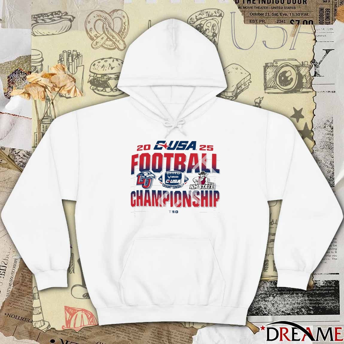 2025 CUSA Football Championship Champion Liberty Flames Vs New Mexico State Aggies t-shirt