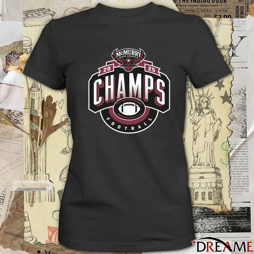 2025 Champs McMurry Football Logo t-shirt