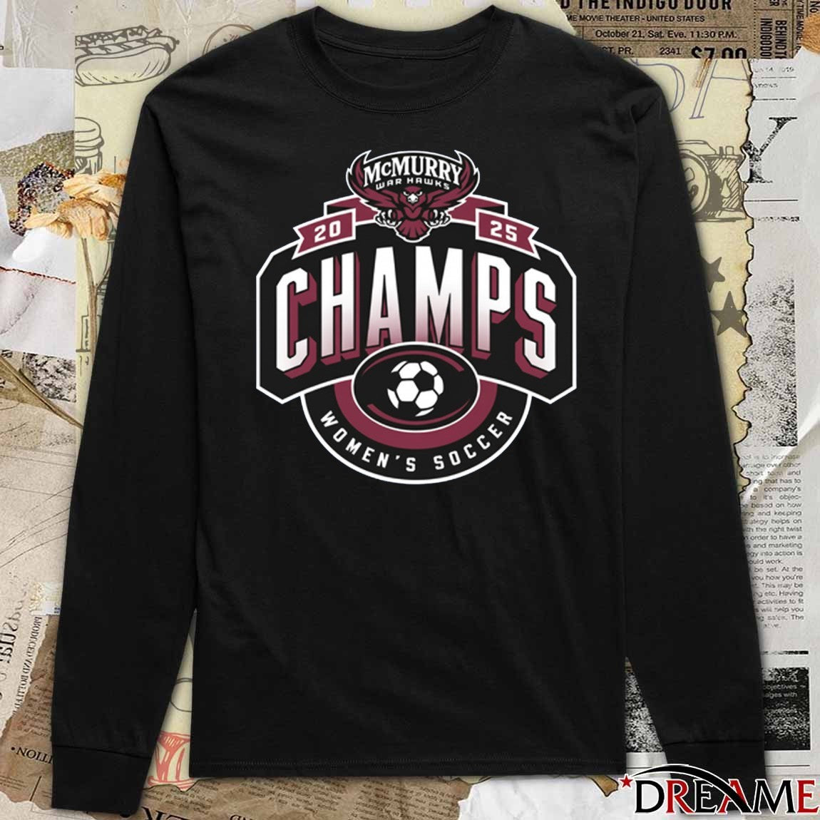2025 Champs McMurry Women’s Soccer Logo t-shirt