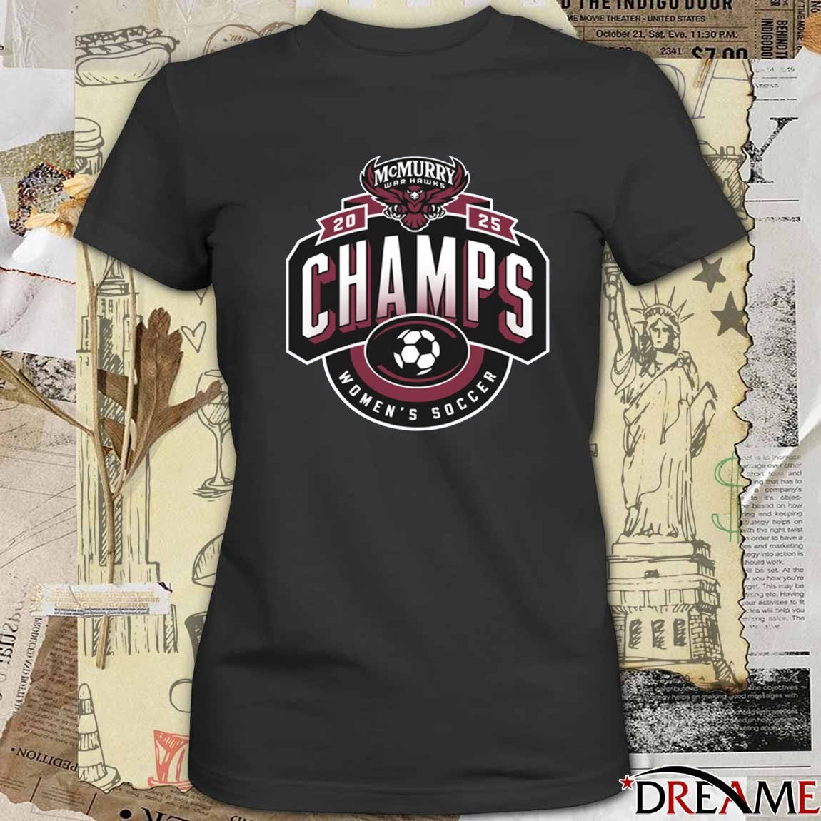 2025 Champs McMurry Women’s Soccer Logo t-shirt