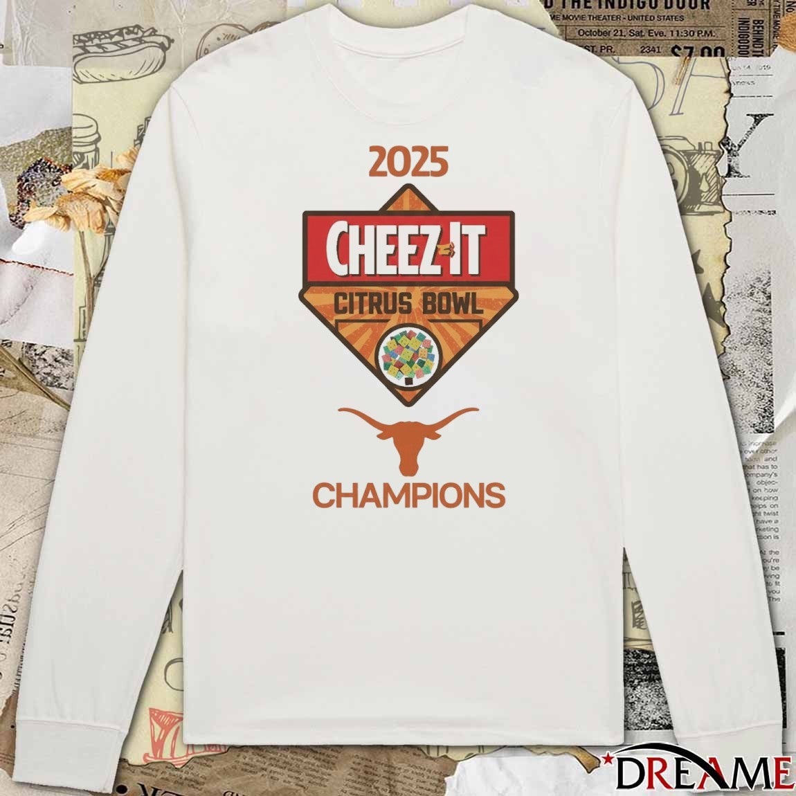 2025 Cheez-It Citrus Bowl Champions Texas Longhorns football Logos t-shirt