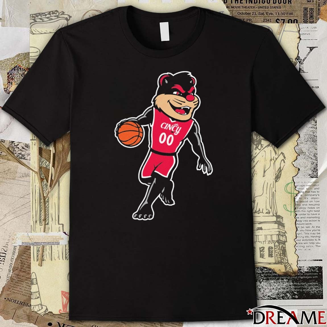 2025 Cincinnati Bearcats Mascot Playing Basketball t-shirt